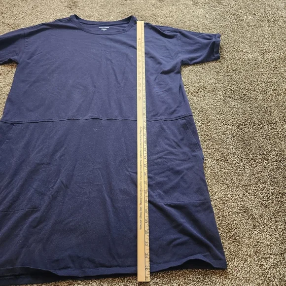 Eileen Fisher Organic Cotton Jersey Round Neck Dress Size Large - Picture 7 of 7